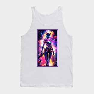 Anime Sci-Fi Cat Girl | Quality Anime Girl Artwork | Manga Girl Anime Art Tank Top